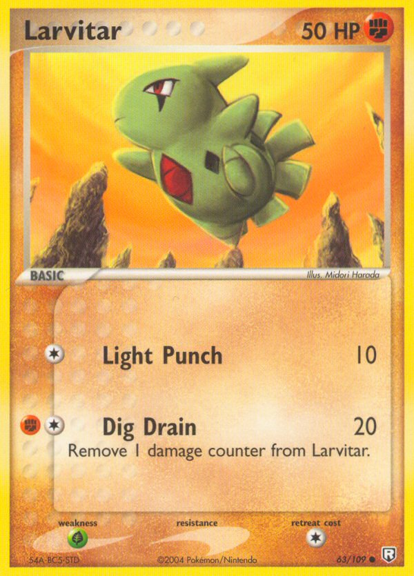 Larvitar ex7-63 Common from Team Rocket Returns Set