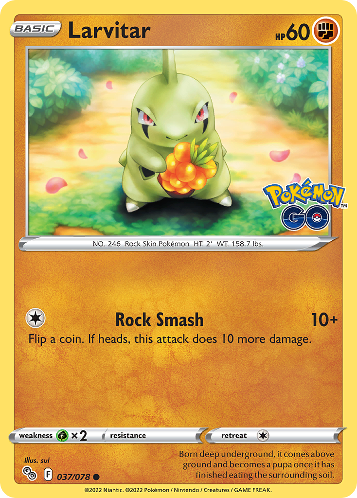 Larvitar pgo-37 Common from Pokémon GO Set