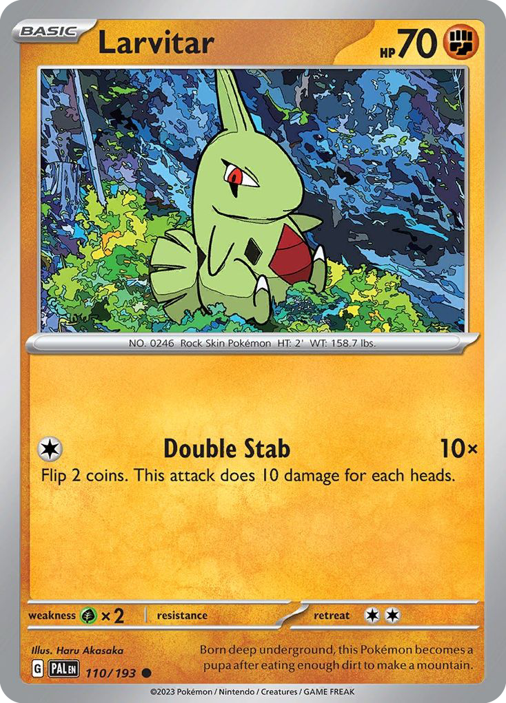 Larvitar sv2-110 Common from Paldea Evolved Set