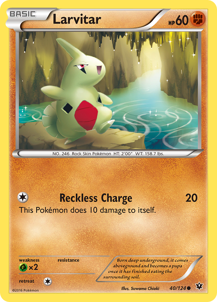Larvitar xy10-40 Common from Fates Collide Set