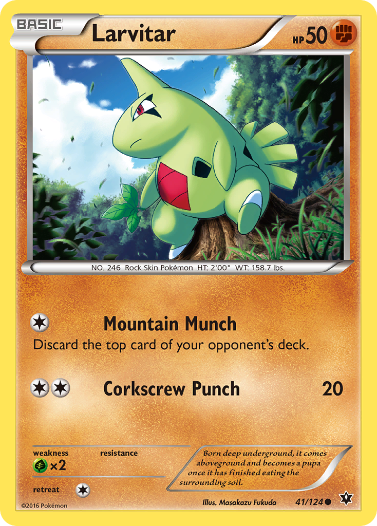 Larvitar xy10-41 Common from Fates Collide Set