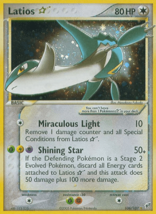 Latios ★ ex8-106 Rare Holo Star from Deoxys Set