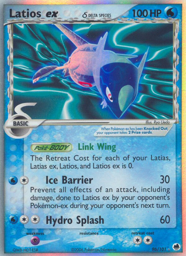 Latios ex δ ex15-96 Rare Holo EX from Dragon Frontiers Set