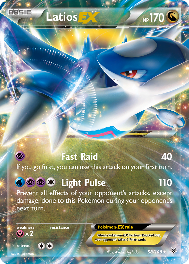 Latios-EX xy6-58 Rare Holo EX from Roaring Skies Set