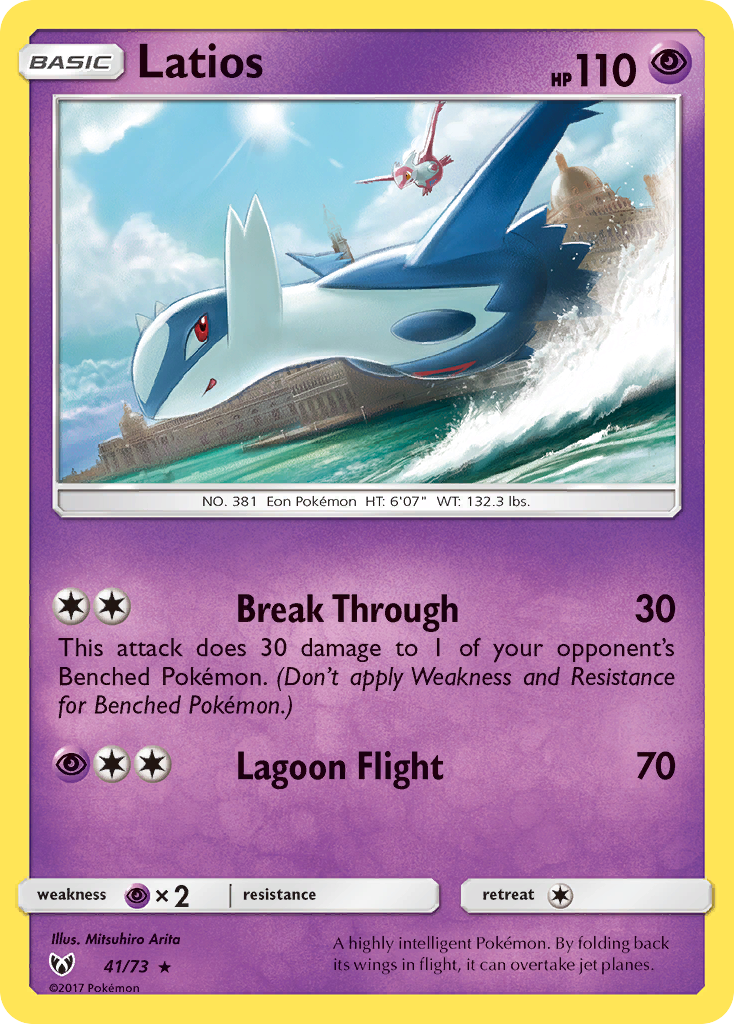 Latios sm35-41 Rare Holo from Shining Legends Set