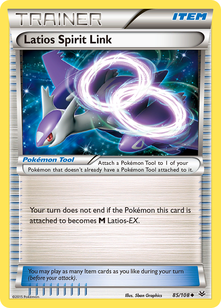 Latios Spirit Link xy6-85 Uncommon from Roaring Skies Set