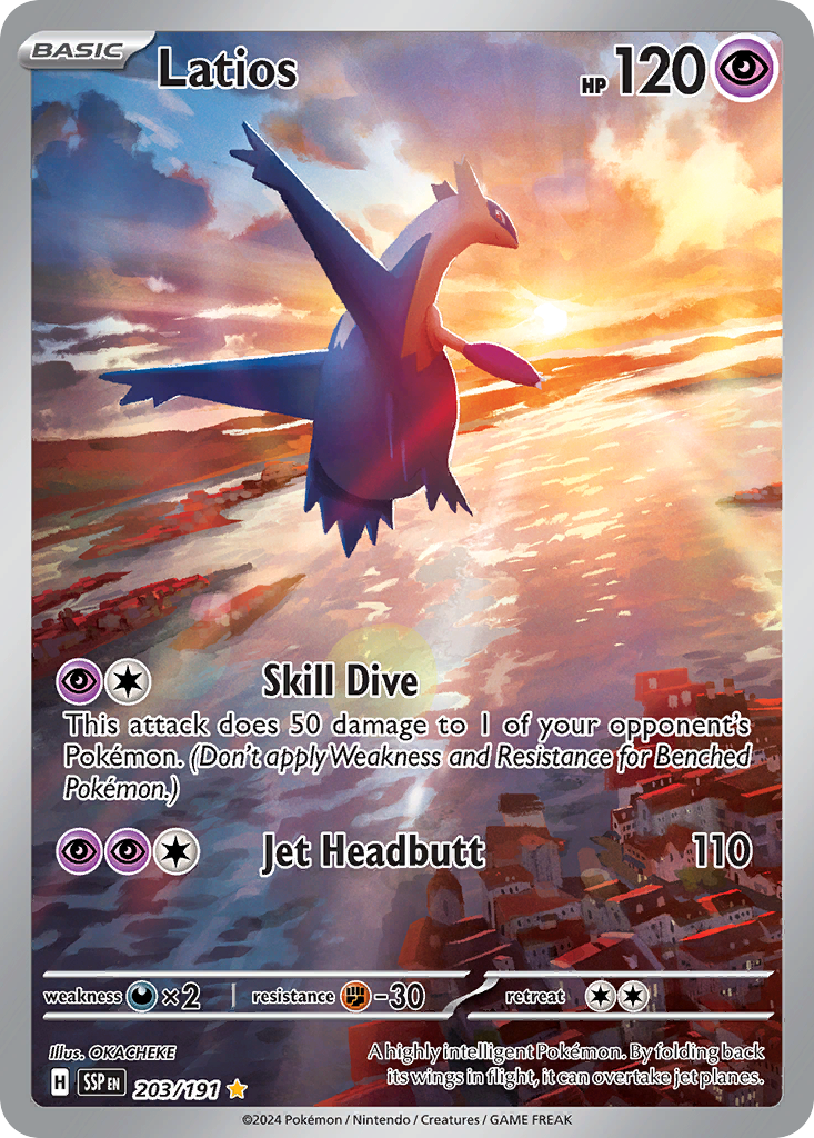 Latios sv8-203 Illustration Rare from Surging Sparks Set