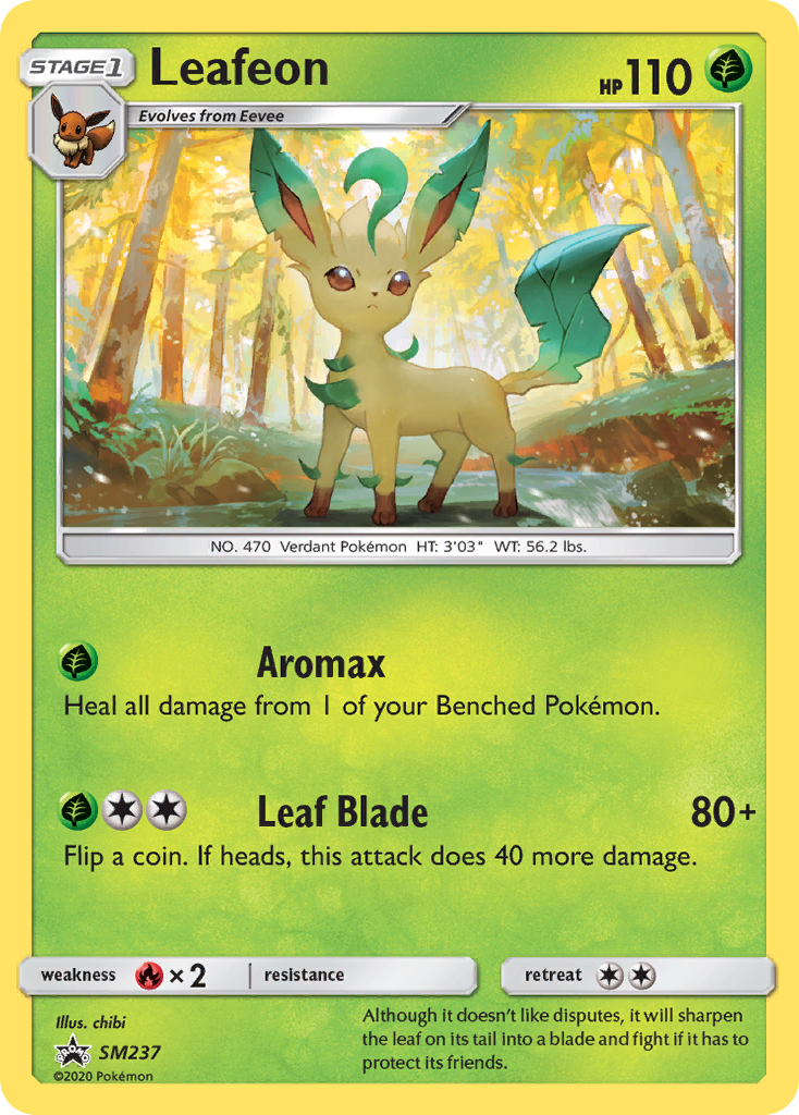 Leafeon smp-SM237 Promo from SM Black Star Promos Set