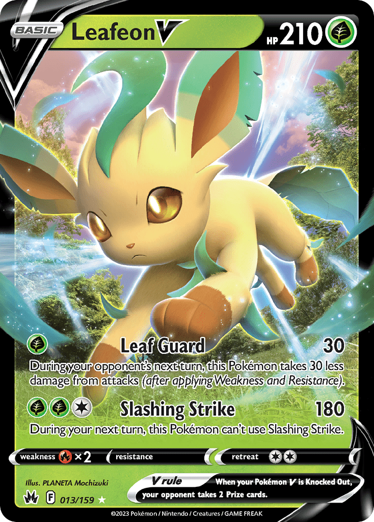Leafeon V swsh12pt5-13 Rare Holo V from Crown Zenith Set
