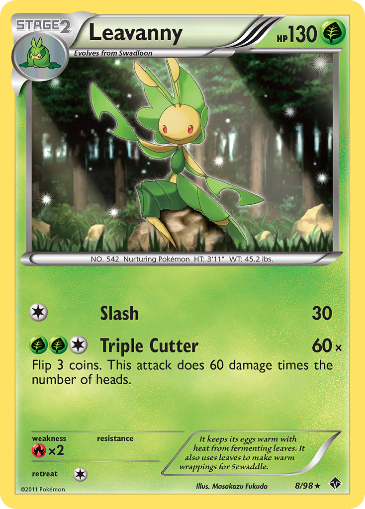 Leavanny bw2-8 Rare from Emerging Powers Set