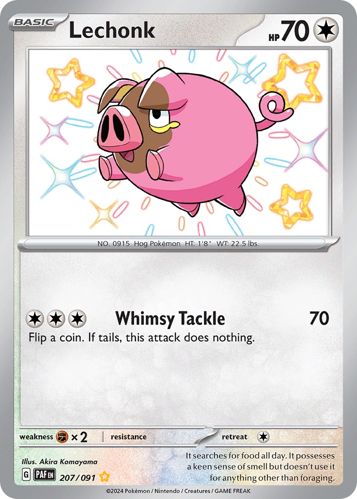 Lechonk sv4pt5-207 Shiny Rare from Paldean Fates Set