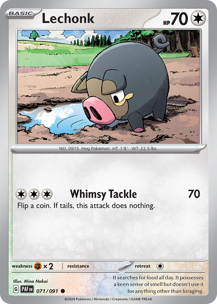 Lechonk sv4pt5-71 Common from Paldean Fates Set