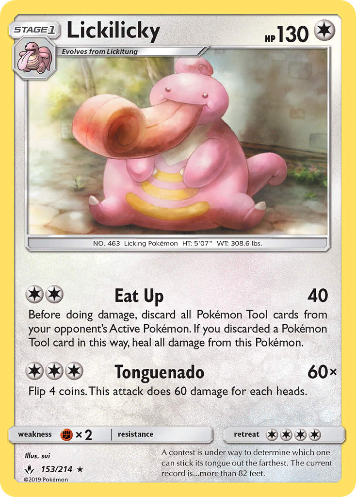 Lickilicky sm10-153 Rare from Unbroken Bonds Set