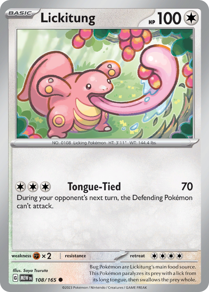 Lickitung sv3pt5-108 Common from 151 Set