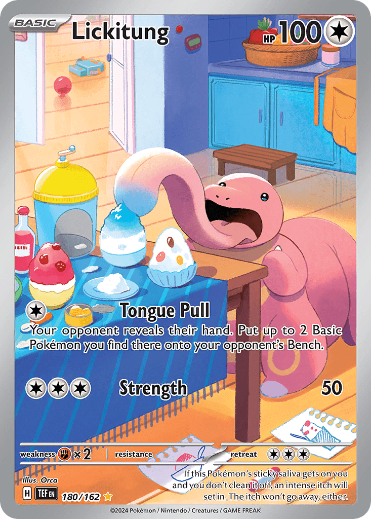 Lickitung sv5-180 Illustration Rare from Temporal Forces Set
