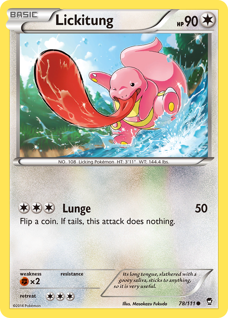 Lickitung xy3-78 Common from Furious Fists Set