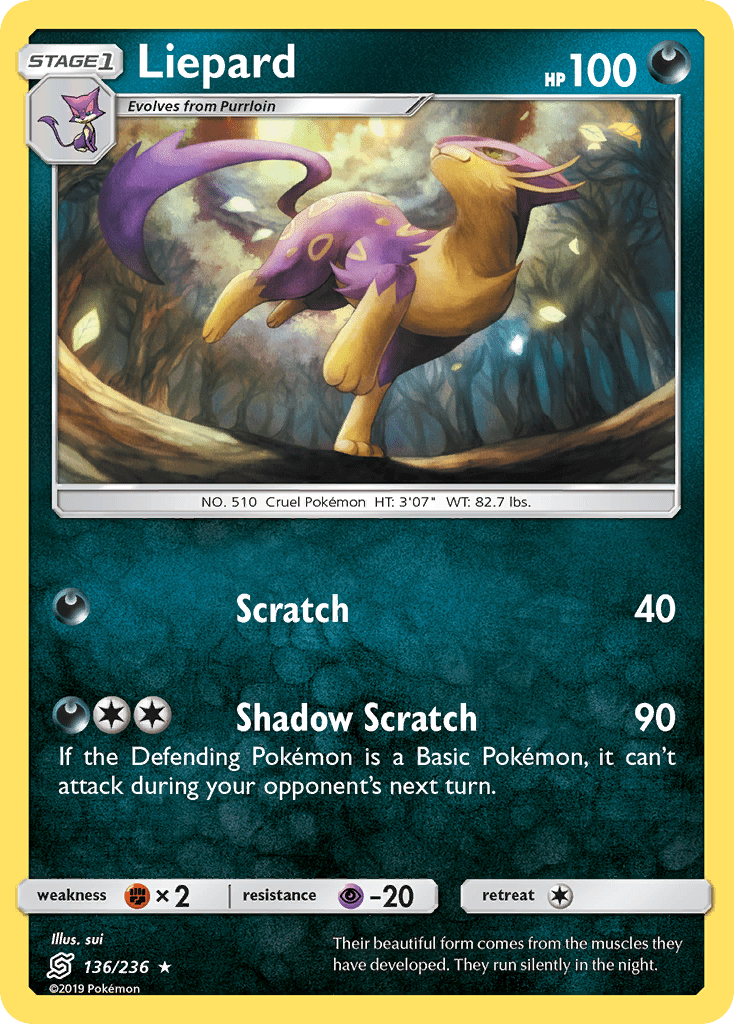Liepard sm11-136 Rare from Unified Minds Set