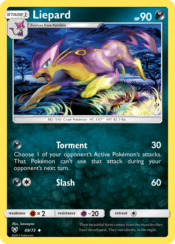 Liepard sm35-49 Uncommon from Shining Legends Set