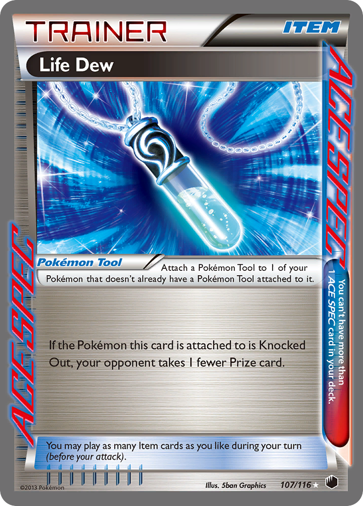 Life Dew bw9-107 Rare ACE from Plasma Freeze Set