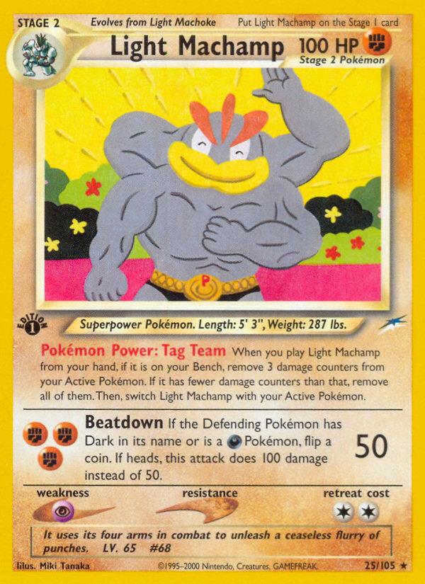 Light Machamp neo4-25 Rare from Neo Destiny Set