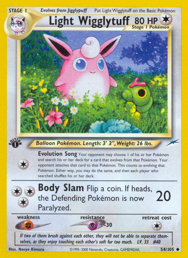 Light Wigglytuff neo4-54 Uncommon from Neo Destiny Set