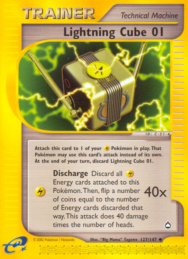 Lightning Cube 01 ecard2-127 Uncommon from Aquapolis Set