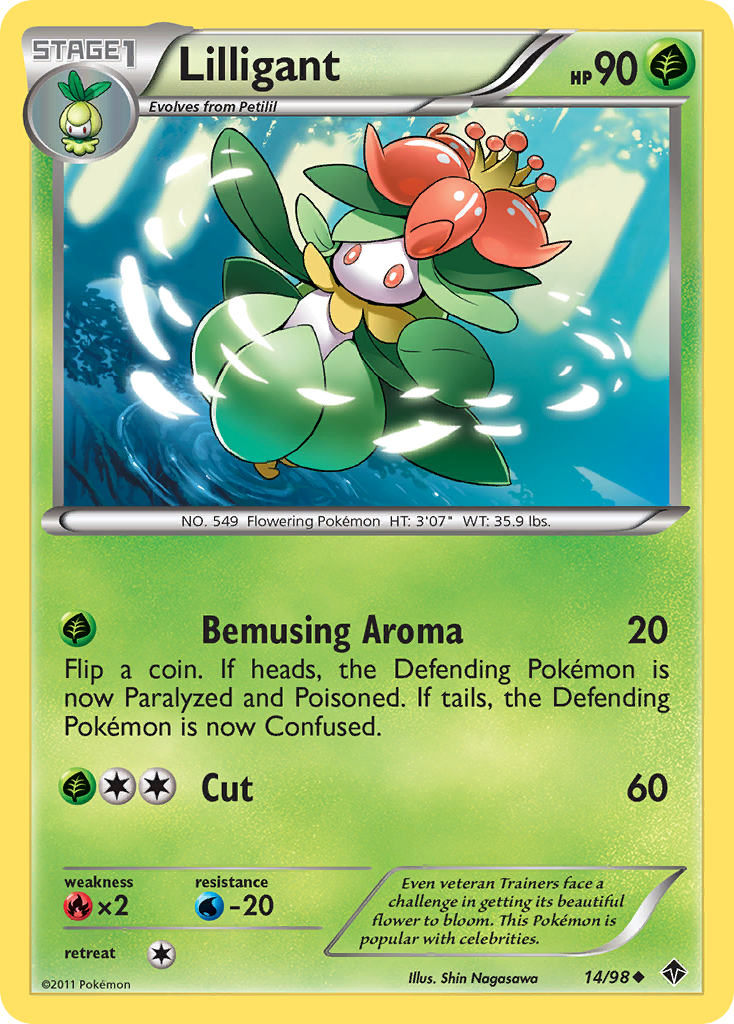 Lilligant bw2-14 Uncommon from Emerging Powers Set
