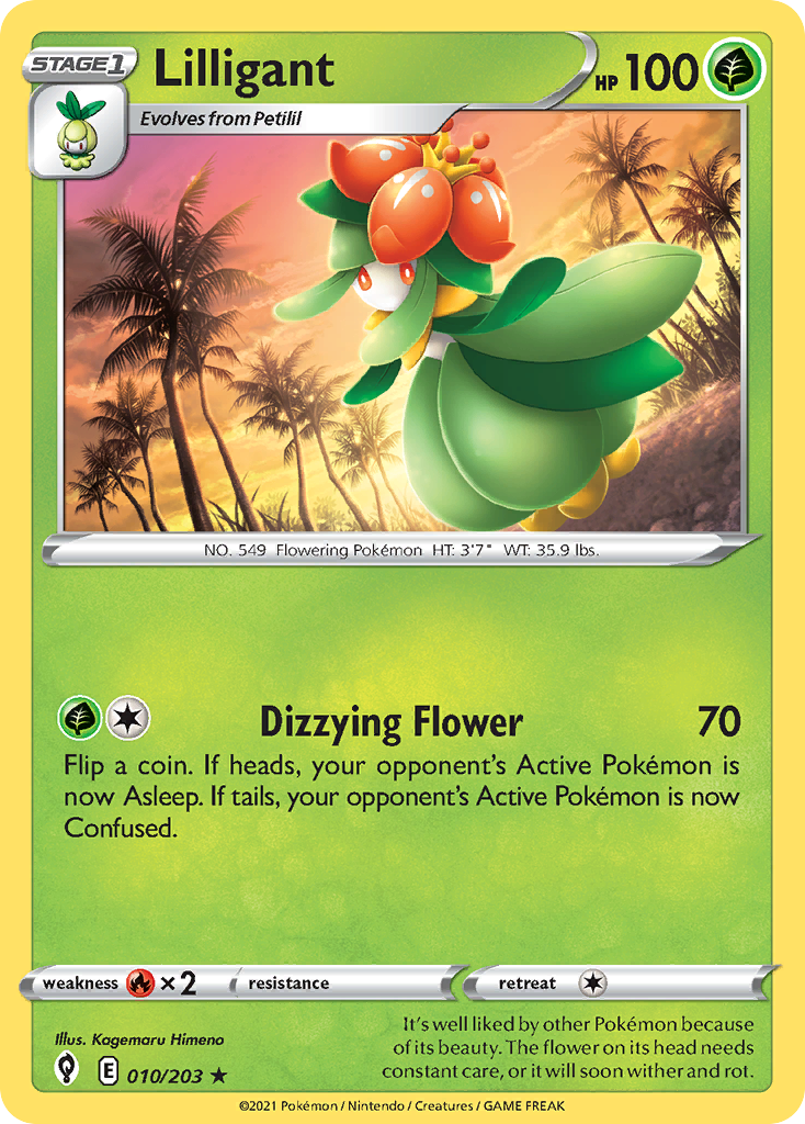 Lilligant swsh7-10 Rare from Evolving Skies Set