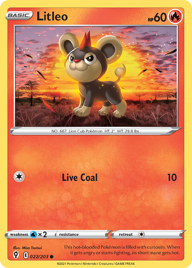 Litleo swsh7-22 Common from Evolving Skies Set
