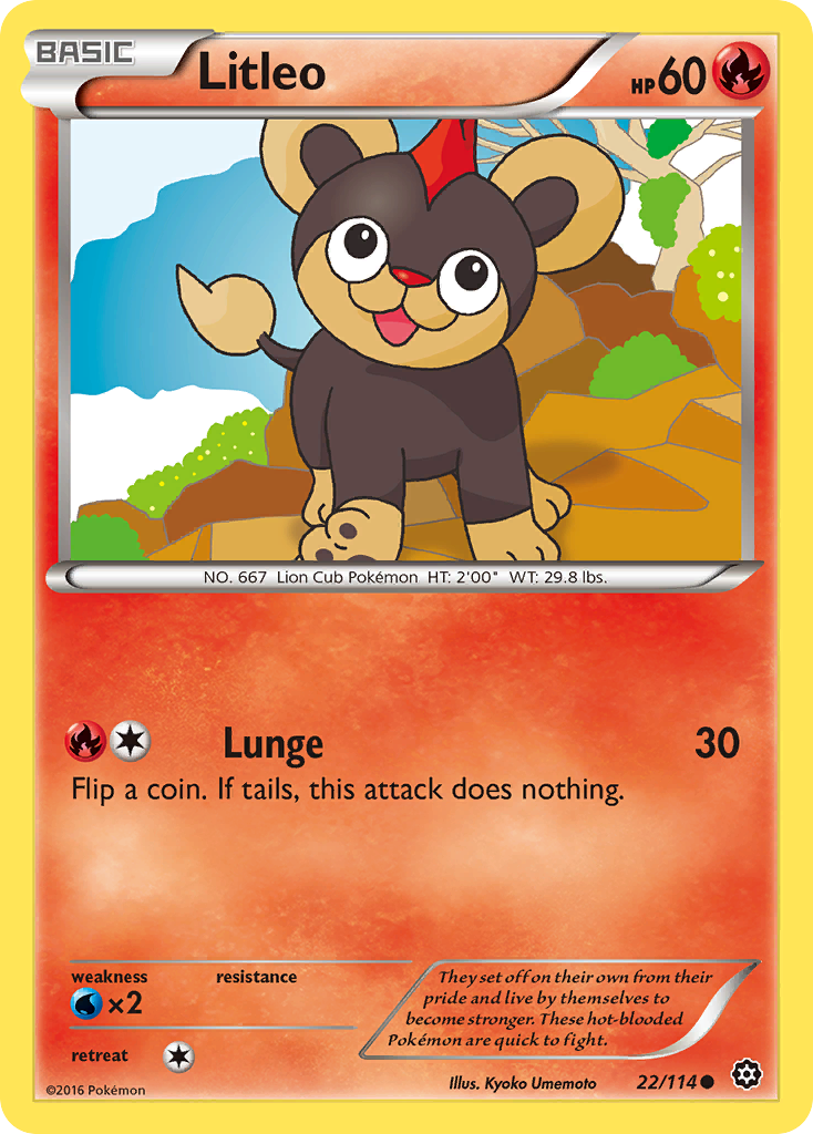 Litleo xy11-22 Common from Steam Siege Set