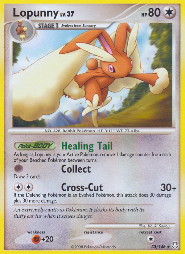 Lopunny dp6-33 Rare from Legends Awakened Set
