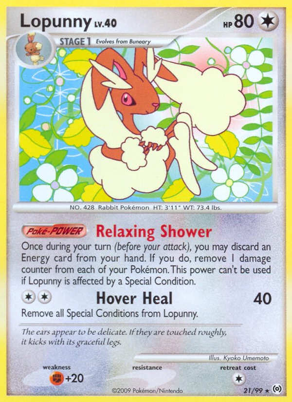 Lopunny pl4-21 Rare from Arceus Set