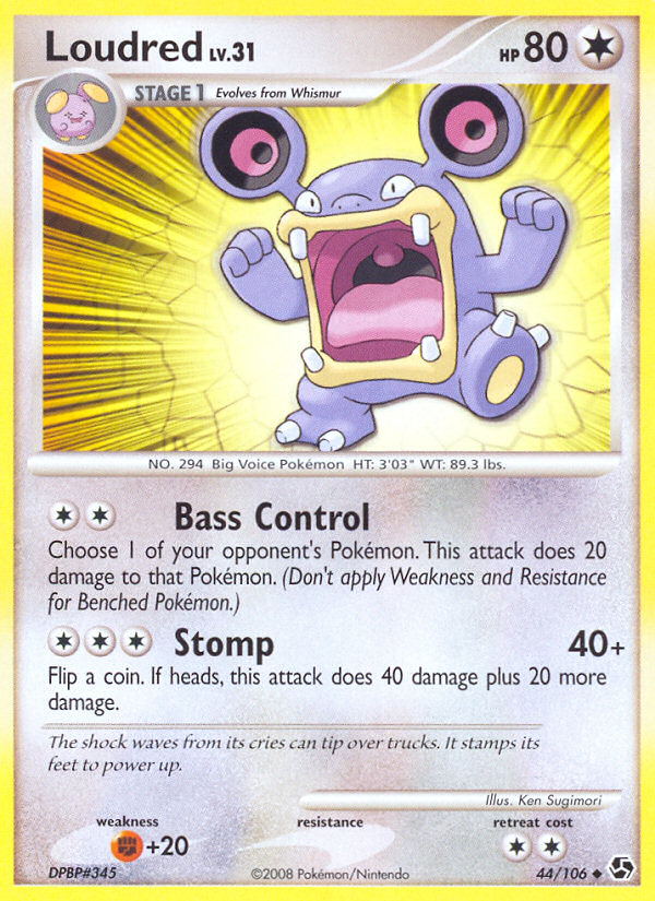 Loudred dp4-44 Uncommon from Great Encounters Set