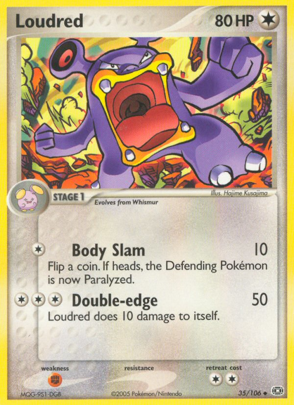 Loudred ex9-35 Uncommon from Emerald Set