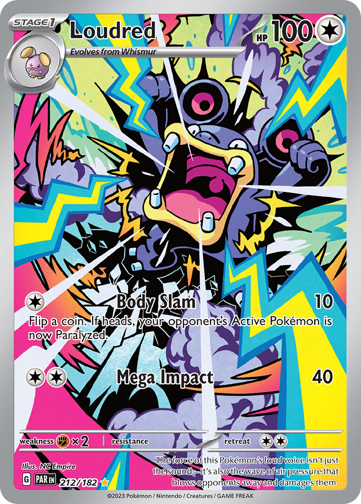 Loudred sv4-212 Illustration Rare from Paradox Rift Set