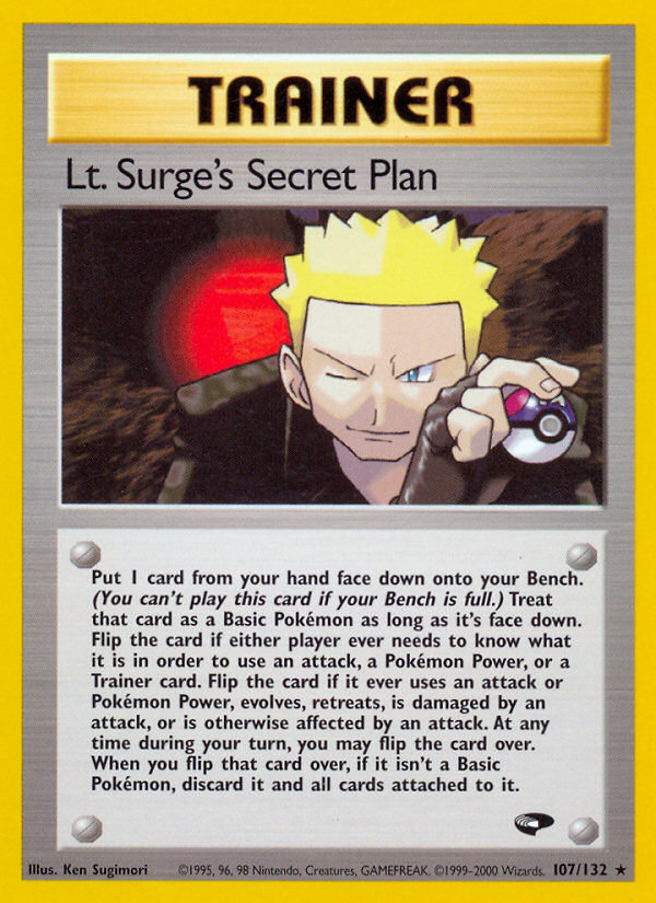 Lt. Surge’s Secret Plan gym2-107 Rare from Gym Challenge Set