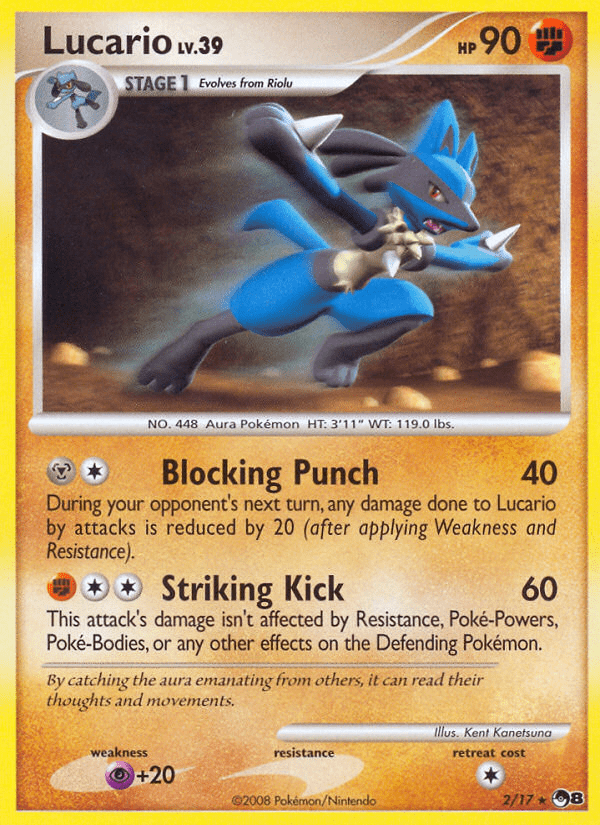 Lucario pop8-2 Rare from POP Series 8 Set