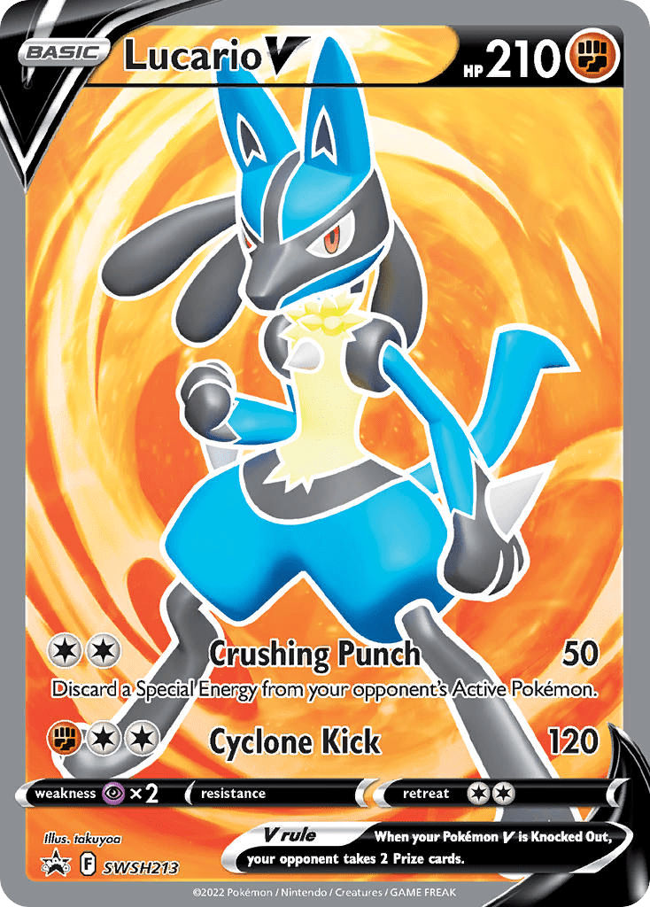Lucario V swshp-SWSH213 Promo from SWSH Black Star Promos Set