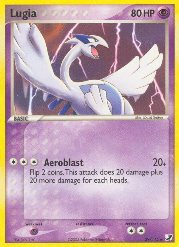 Lugia ex10-29 Rare from Unseen Forces Set