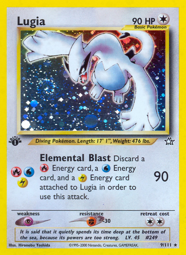 Lugia neo1-9 Rare Holo from Neo Genesis Set