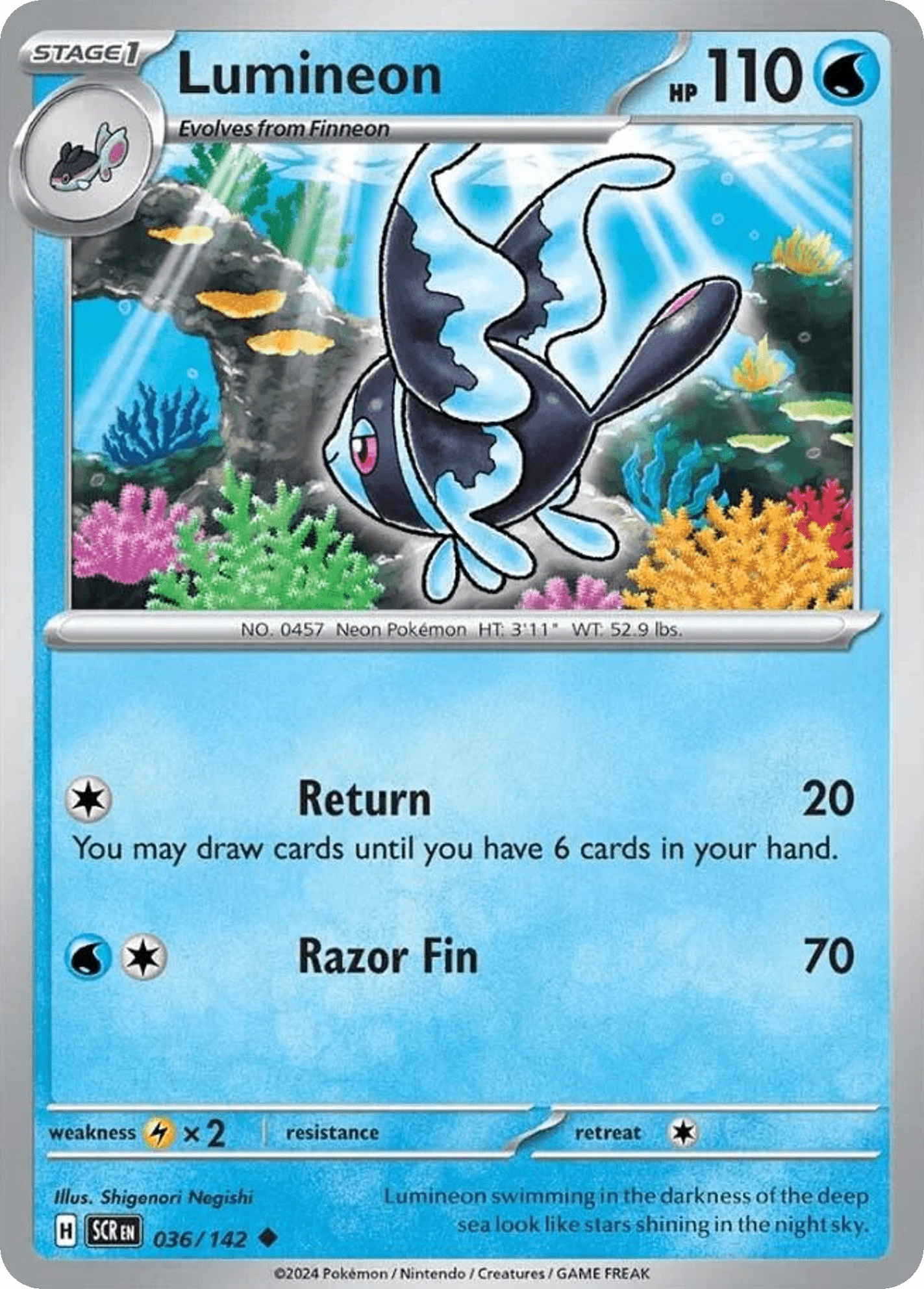 Lumineon sv7-36 Uncommon from Stellar Crown Set