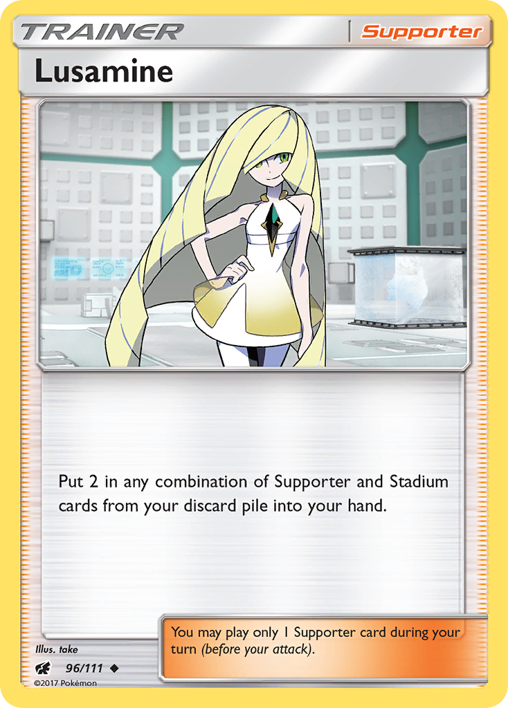 Lusamine sm4-96 Uncommon from Crimson Invasion Set