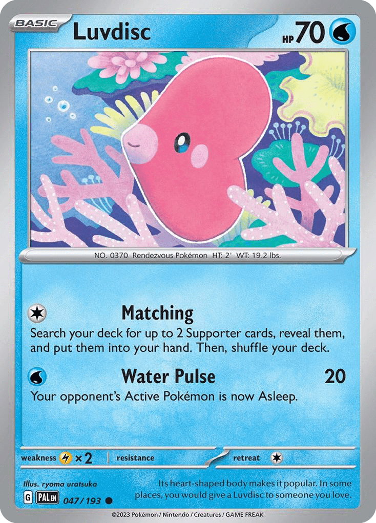 Luvdisc sv2-47 Common from Paldea Evolved Set