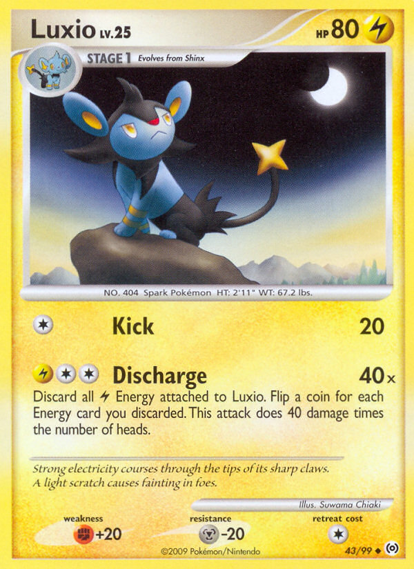 Luxio pl4-43 Uncommon from Arceus Set