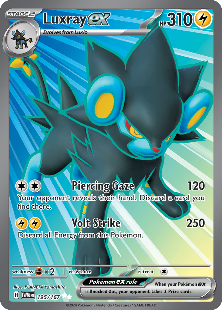 Luxray ex sv6-195 Ultra Rare from Twilight Masquerade Set