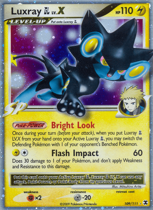 Luxray GL LV.X pl2-109 Rare Holo LV.X from Rising Rivals Set