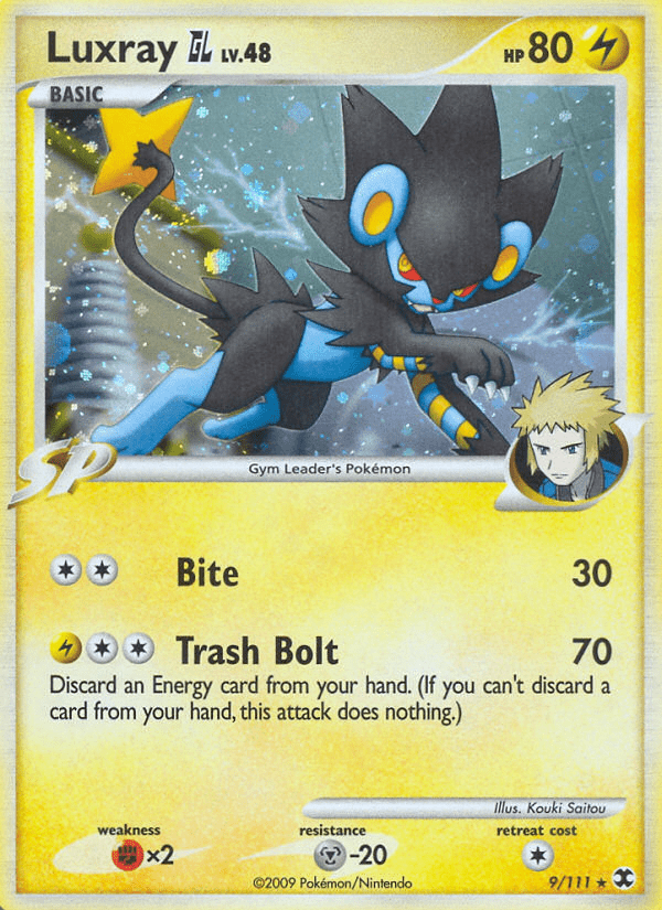 Luxray GL pl2-9 Rare Holo from Rising Rivals Set