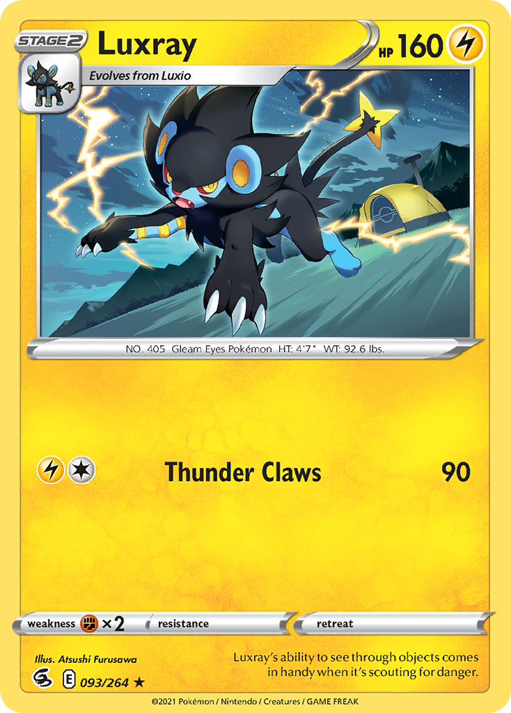 Luxray swsh8-93 Rare from Fusion Strike Set