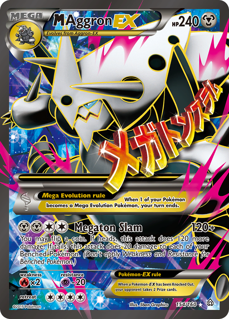 M Aggron-EX xy5-154 Rare Ultra from Primal Clash Set