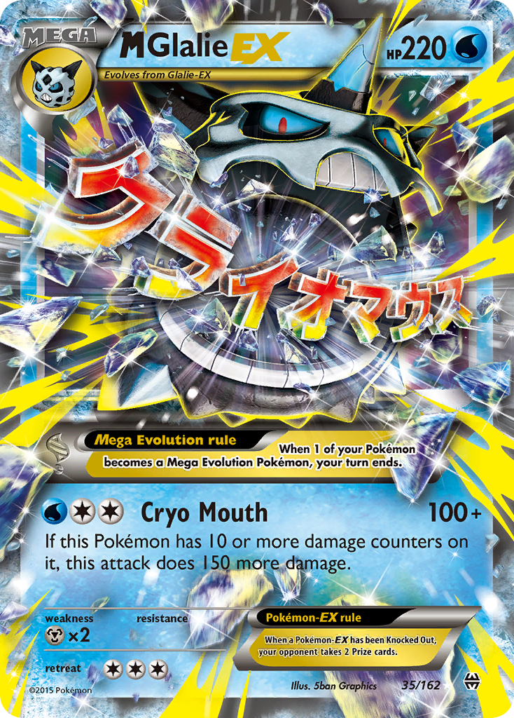 M Glalie-EX xy8-35 Rare Holo EX from BREAKthrough Set